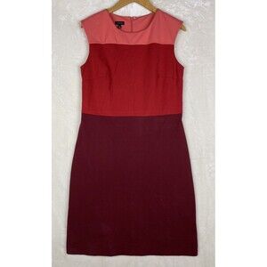 Talbots Dress Womens 6 Sheath Colorblock Seamed Career Professional Classic Work